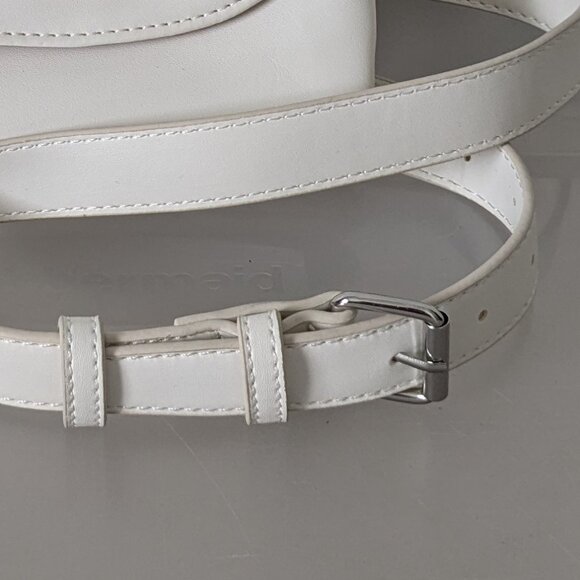 Sam Edelman - "Emily" White Shoulder Belt Bag w/ Adjustable Strap - Picture 6 of 7